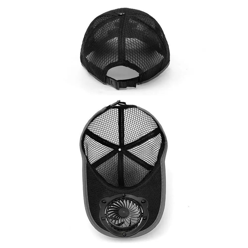 Czapka Chłodząca z Wentylatorem Solarnym USB